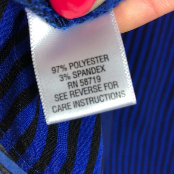 Vintage Blue Black Long Sleeve Button Up Size Medium - Picture 7 of 8